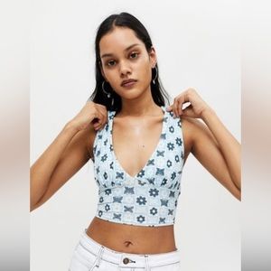 Urban Outfitters Plunge Tie Back Tank